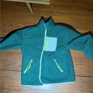 Hunter Green / Teal Sherpa Jacket